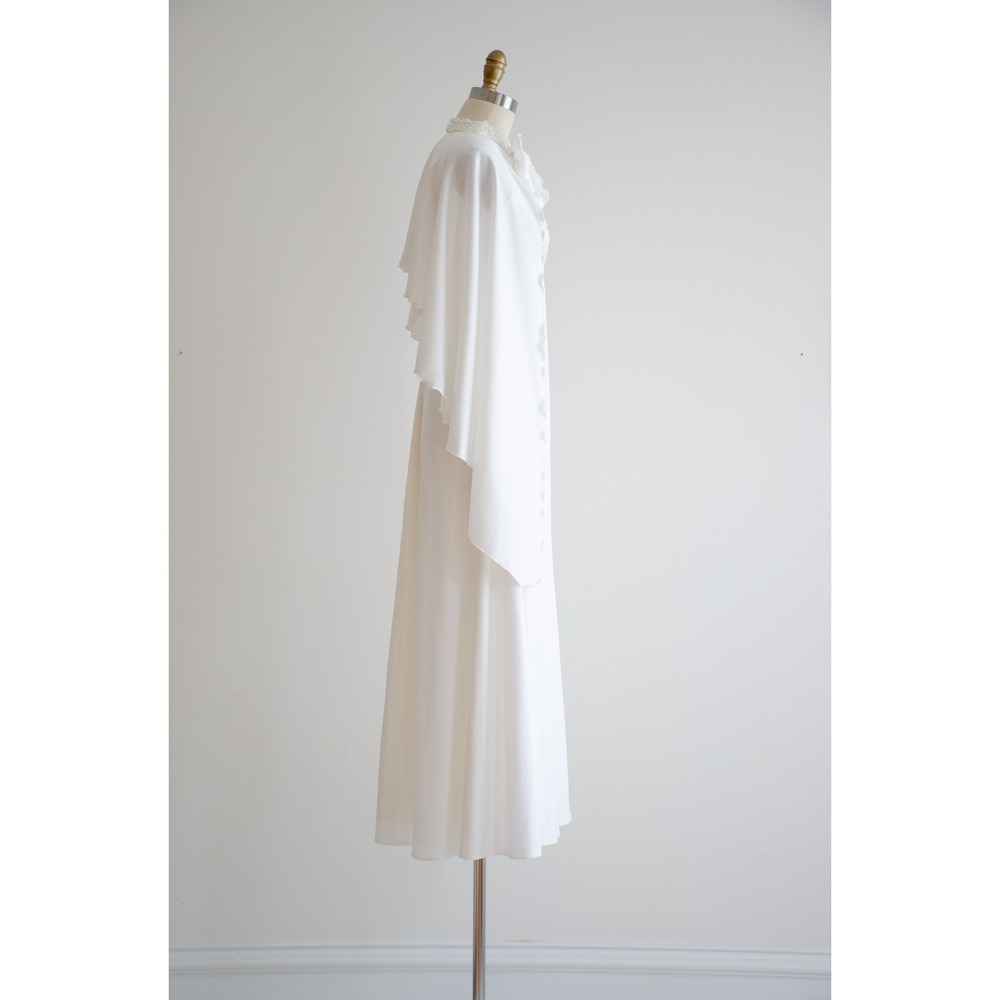 vintage wedding dress 60s Priscilla of Boston sleeveless minimalist white gown - Picture 7 of 10